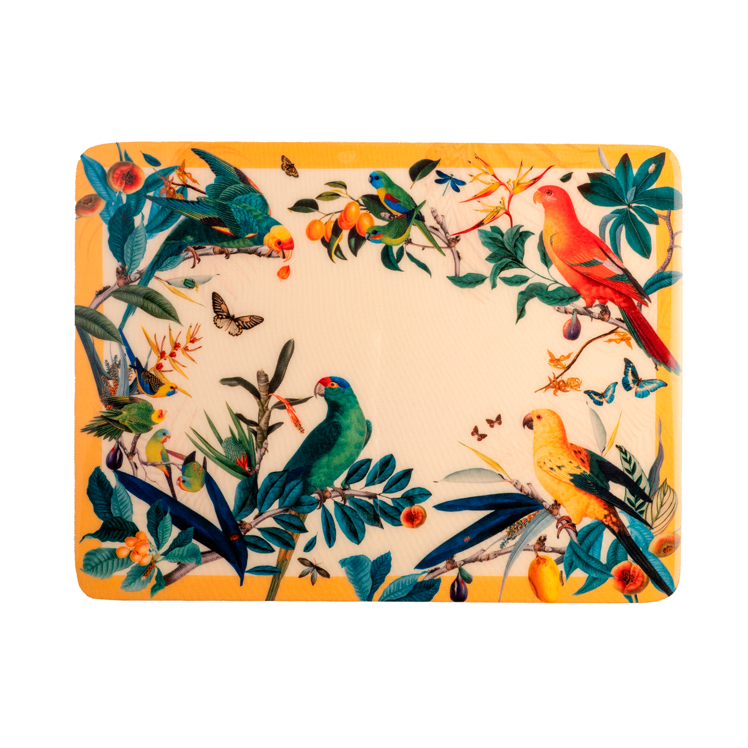 Colombian Parrots Yellow - Tabla Rectangular